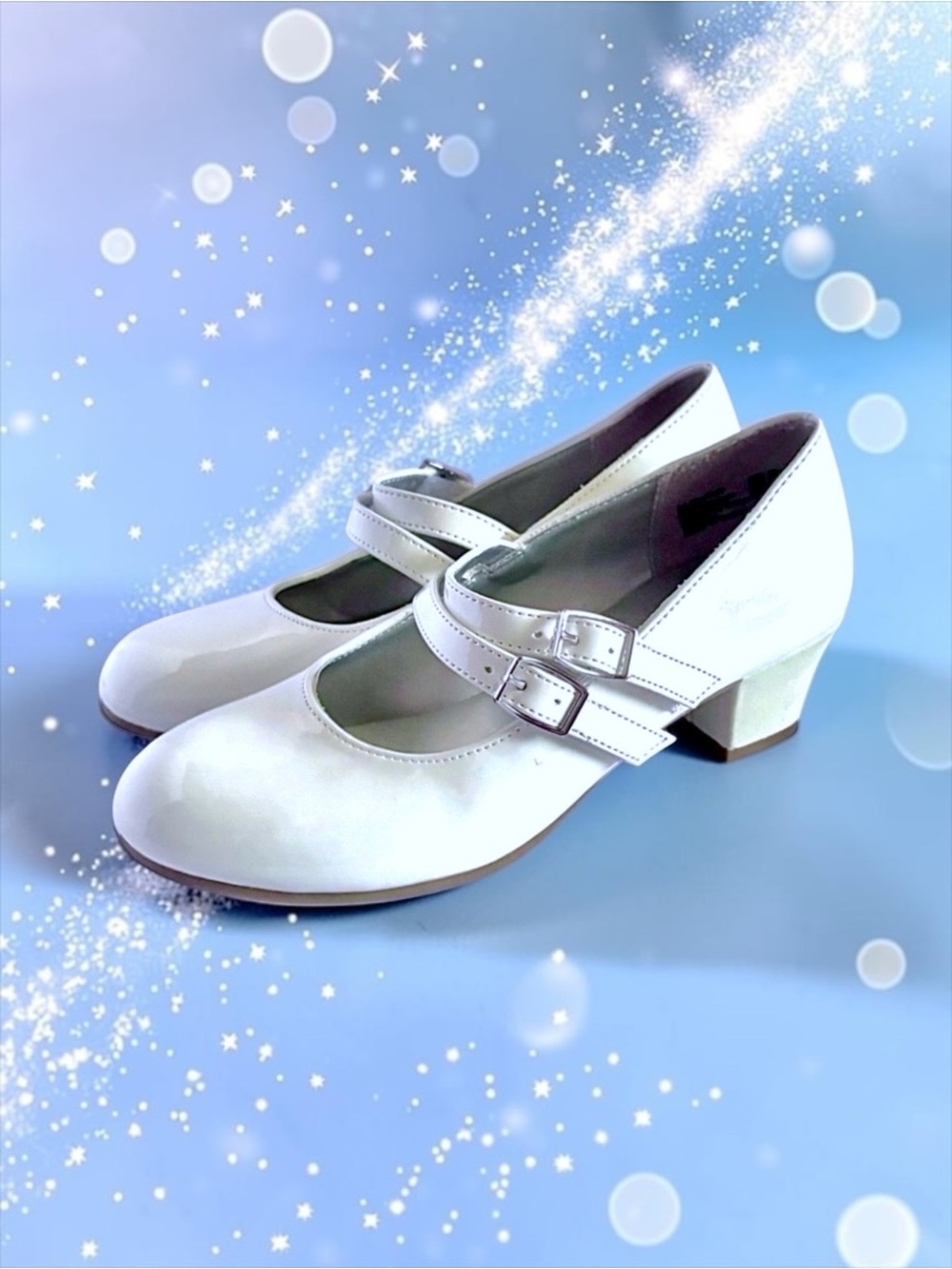 American Eagle Dress Heels White Patent Girls Size 2.5 Excellent Condition